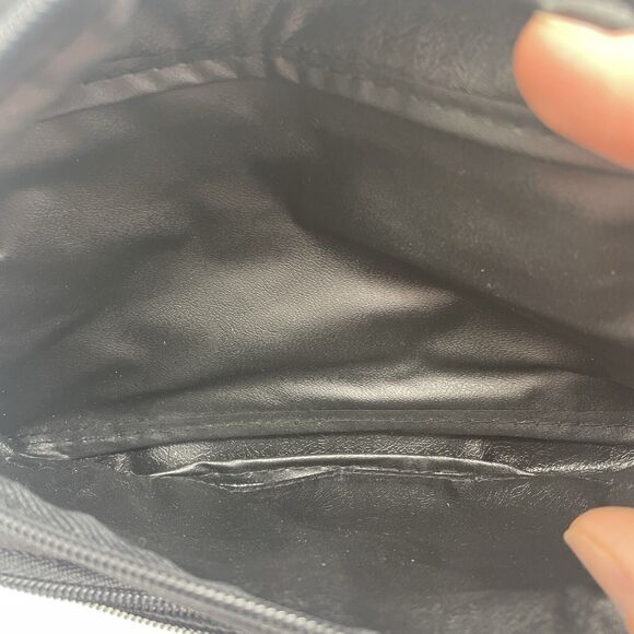 Vintage 80s Pro Spirit Black Canvas Fanny Pack Waist Belt Bag Hip Pack Grunge - Picture 11 of 16